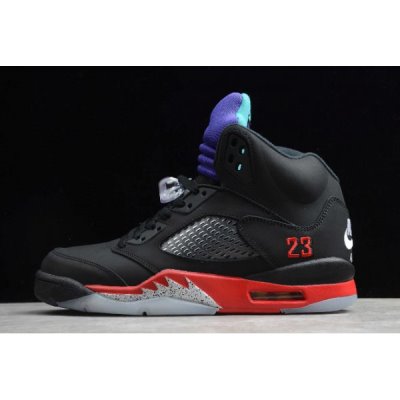 Nike Air Jordan 5 Siyah / Kırmızı / Mor / Turkuaz Basketbol Ayakkabısı Türkiye - 21EXE5GE